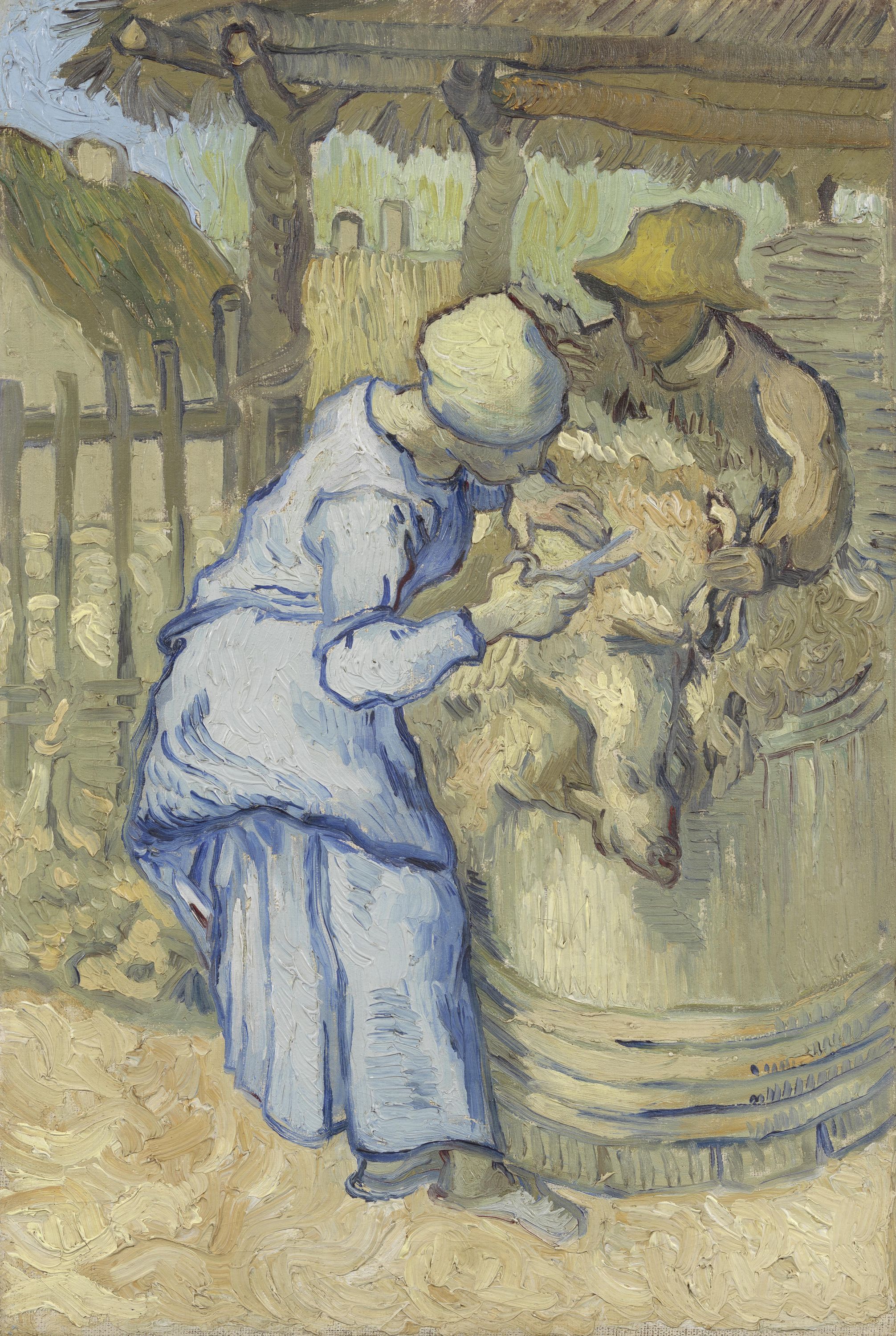 Картина Ван Гога Стрижка овец, по работе Милле 1889